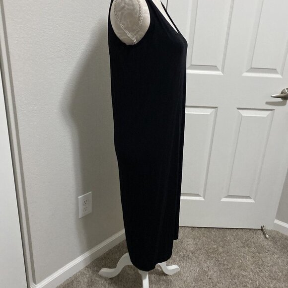 Noblu Women's Black Sleeveless  Dress Boho Lagenlook Spa Medium Large - Picture 5 of 9
